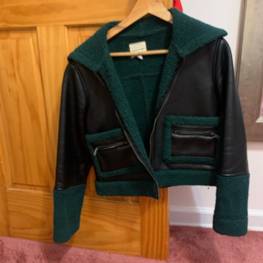 Black leather jacket